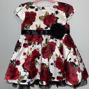 Koala Baby Satin Floral Dress for Special Occasions